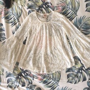 Boho Bell Sleeve Lace Top